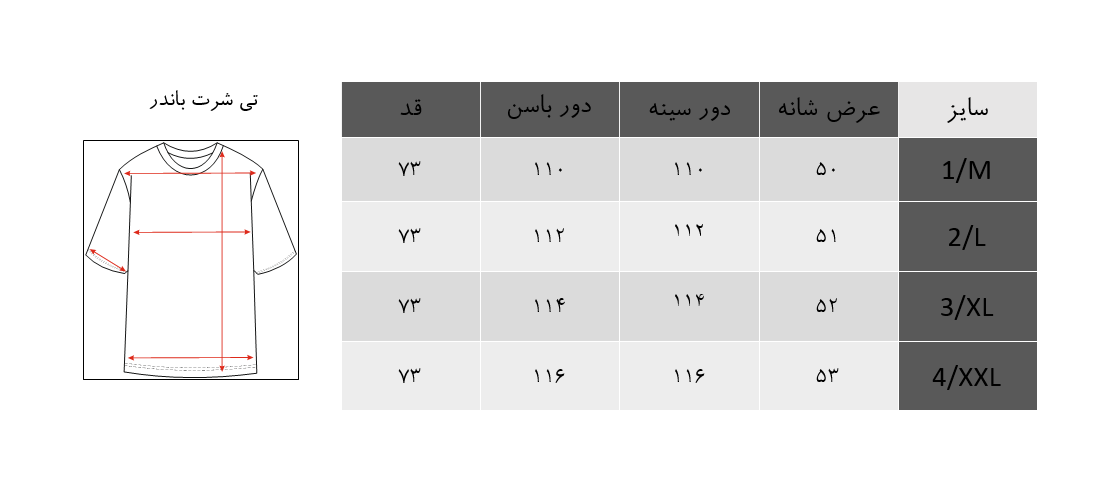 تی شرت یقه گرد باندر