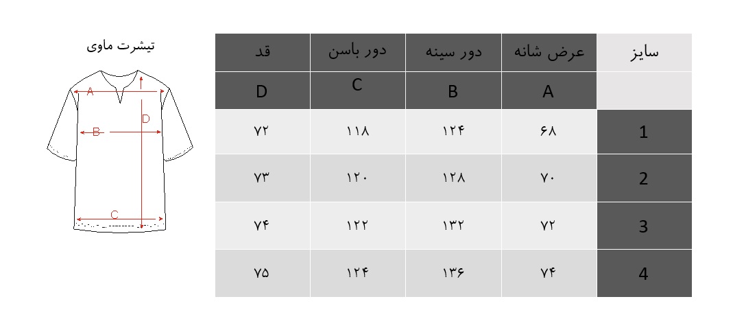 تیشرت آستین کوتاه مردانه ماوی